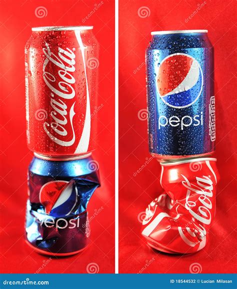 Coca Cola vs. Pepsi editorial photography. Image of crushed - 18544532