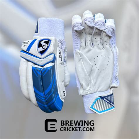 SG. Test RO Rohit Sharma White Blue - Batting Gloves – www ...