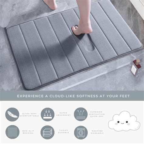 mixshop Premium Extra Thick Memory Foam Floor Mat Anti Slip [Available ...