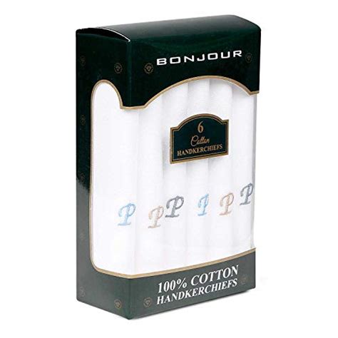 Buy Bonjour Men's Cotton Handkerchief (BRO5800-PO6-P_Assorted-Color and ...