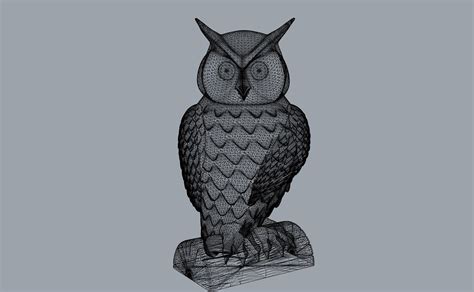 Owl 3d print 3D model 3D printable | CGTrader