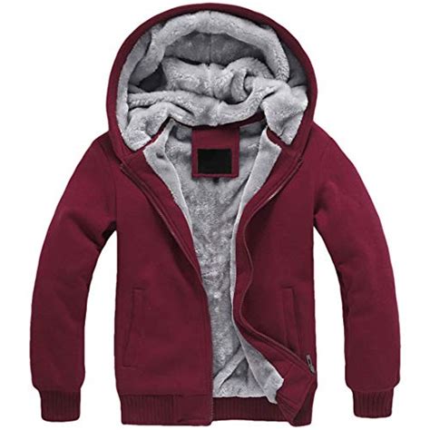 Buy PUWEI Women's Loose Zip Up Thick Sherpa Fleece Lined Hooded ...