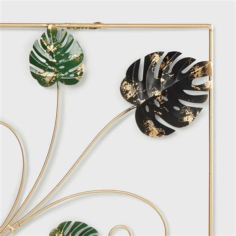 Buy Iliano Leaf Square Wall Art from Home Centre at just INR 799.0