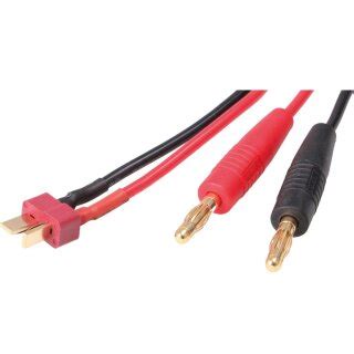 scm-modellbau - Robbe Ladekabel T-Stecker mit Bananenstecker, 6,99