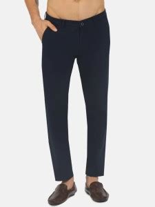 METRONAUT Slim Fit Men Pure Cotton Dark Blue Trousers - Buy METRONAUT ...