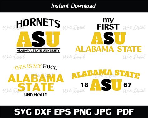 Alabama State University Hornets SVG, ASU Cut Files (digital Download ...
