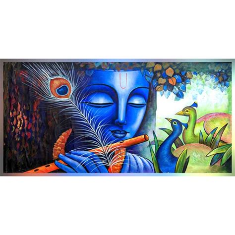 009 Modern art radha krishna painting wall canvas M
