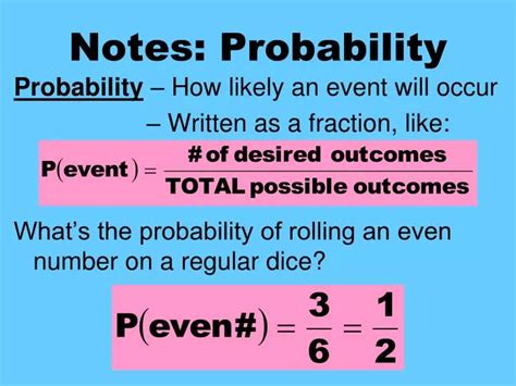 Image result for Probability Notes