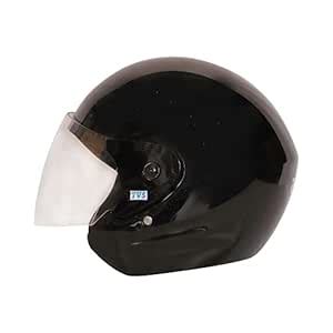 TVS Apex Fit Half Face Motorcycle Helmet, ISI Certified, Clear Visor ...