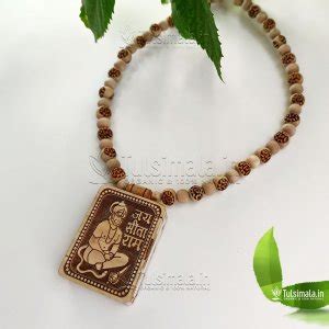 Shri Balaji Hanuman Ji Pendant (Locket) Original Tulsi Mala 1.5 X 2 ...