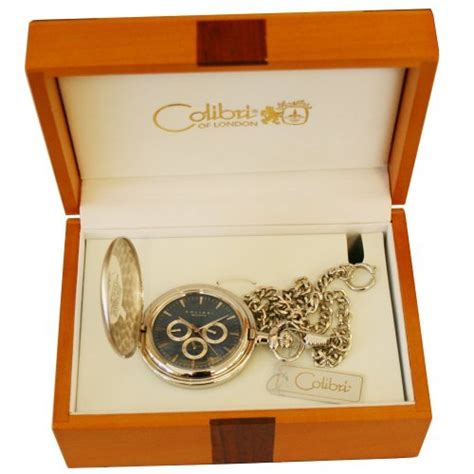 Pocket Watch Day Date 24 Hour Three Eye by Colibri PWS095886Z : Amazon ...