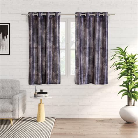 Buy Vivian Solitary Set of 2 Printed Light Filtering Window Curtains ...