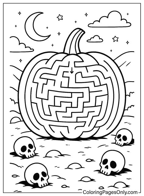 30+ Halloween Maze Coloring Pages - Free Printable PDF & Online Coloring
