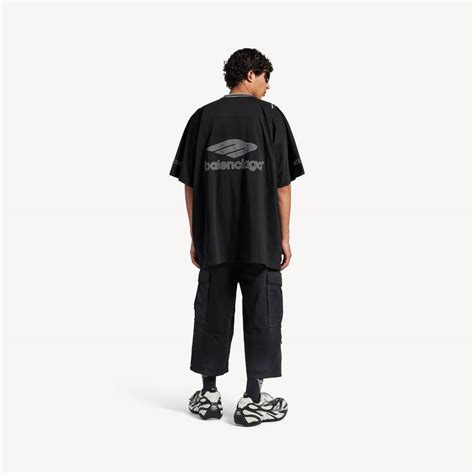3b football v-neck t-shirt oversized
