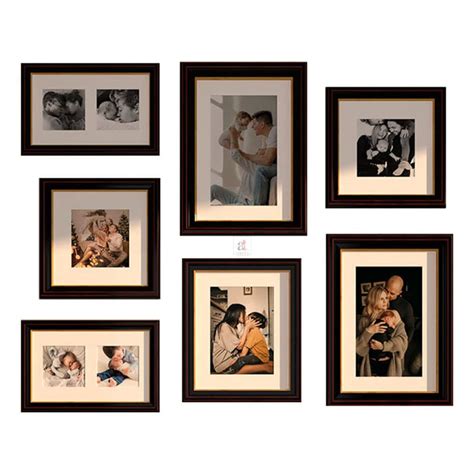 Art Street Set of 7 Progeny Premium 3D Photo Frame For Home Decor (Bla ...