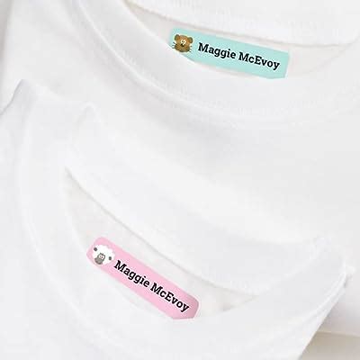 Buy 60 Personalized Iron-on Custom Name Tag Labels for Clothing ...