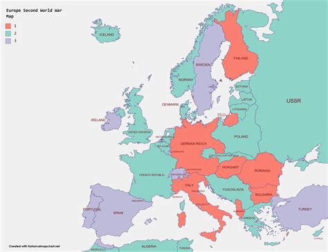 Europe Map Labeled Ww2