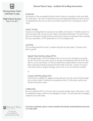 Fillable Online what is the definition mizzou piano form Fax Email ...