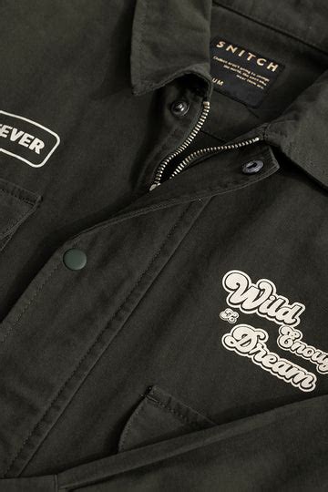 Buy Men's Wild Enough Olive Overshirt Online | SNITCH