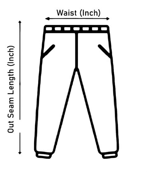 Joggers Size Chart | VELVETNOVA