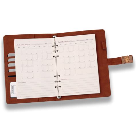 Brown Undated Faux Leather Diary | Daily Planner – Paperlla