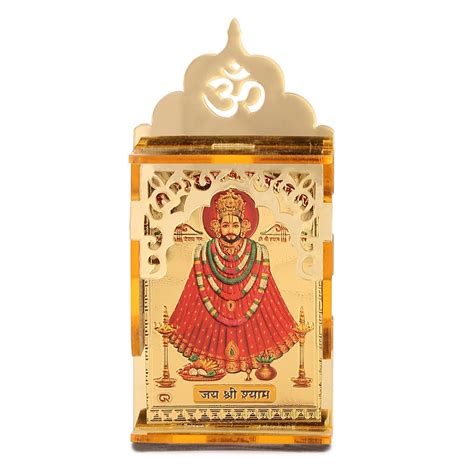 Buy Divcoll Wood Khatu Shyam Baba Mandir for Car Dashboard Decorative ...
