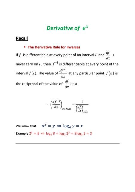 Image result for Derivative Using E