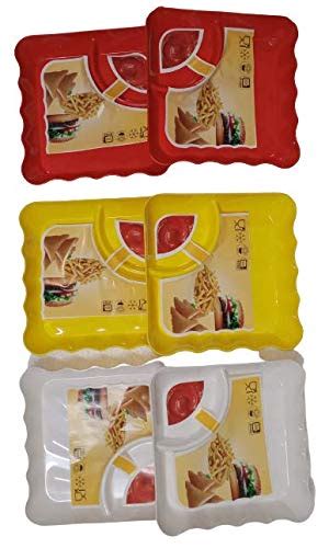 Buy Modern Innovator Melamine Snacks Plate Set of 6 Pc - Multicolour ...