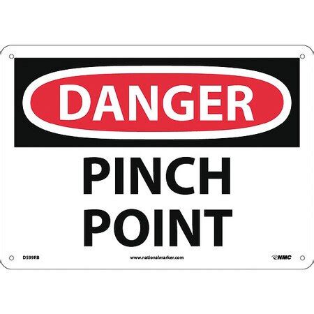 Nmc Danger Pinch Point Sign D599RB | Zoro