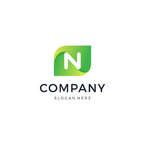 Letter n leaf logo design | Premium Vector