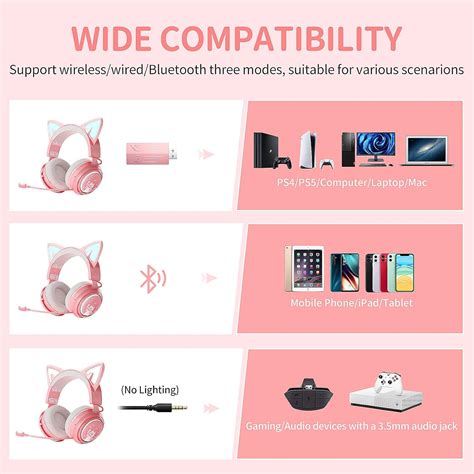 SOMIC Cat Ear Headphones, 2.4G/Bluetooth Wireless India | Ubuy