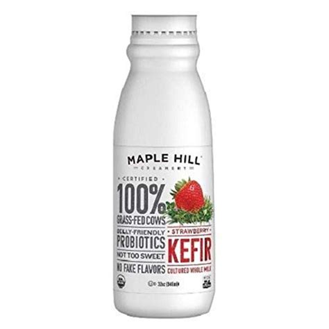 Maple Hill Creamery Strawberry Kefir 32oz - Pack of 6 | Probiotic-Rich ...