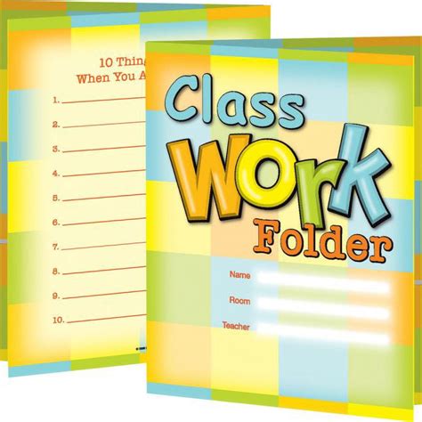 Image result for Class Work Folder Word