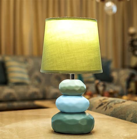 Buy MAGIK Atmosfera Ceramic Table Lamp (Sea Green) | 5W Warm White E14 ...