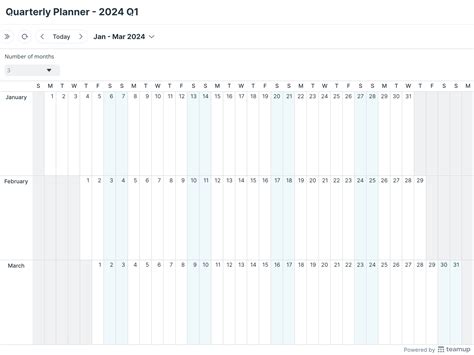 Blank calendar templates - Teamup.com