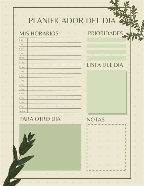Aesthetic Weekly/Daily Planning Sheets in Spanish | Planticador del Diaa