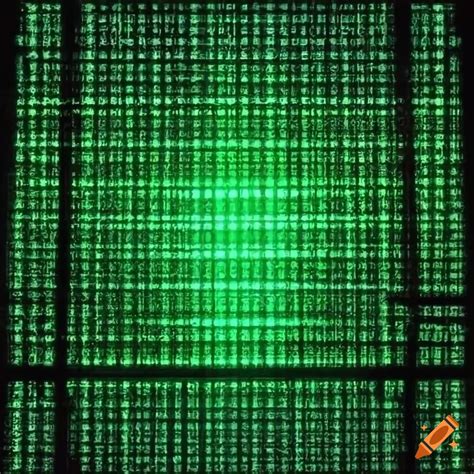 Matrix grid in neon green on Craiyon
