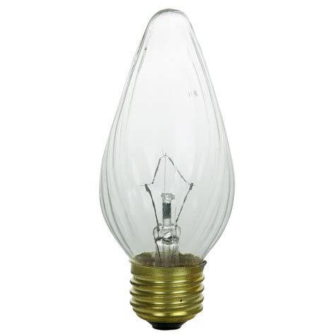 Sunlite Incandescent 40 Watt Flame Twist 320 Lumens Clear Light Bulb ...