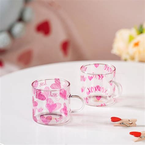 Lovers Borosilicate Glass Small Size Cup Set Of 2 140ml Online ...