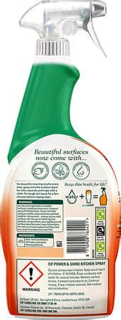 Buy CIF POWER & SHINE KITCHEN SPRAY 100% GREASE REMOVAL SAFE ON FOOD ...