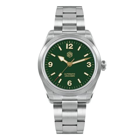 San Martin 38mm Enamel Dial Explore Watch SN0107-G4 - Green – DREAM WATCHES