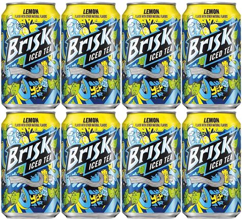 Brisk Iced Tea, Lemon, 12oz Cans (Pack of 8, Total of 96 Fl Oz ...