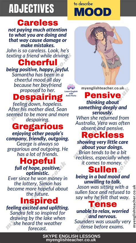 Adjectives to Describe Moods - My Lingua Academy