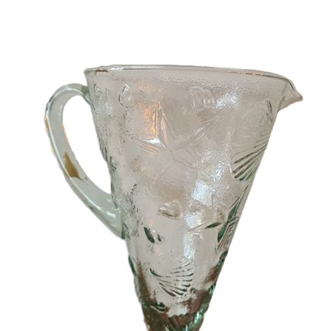 Spanish Glass Jug with Shells and Starfish, 1980s for sale at Pamono