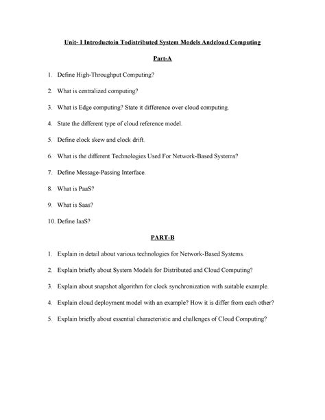 All Units Question Bank-DCC - Unit- I Introductoin Todistributed System ...