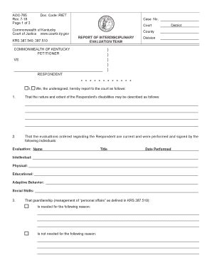 2018-2026 Form KY AOC-765 - Blank Fillable Template | Fill Out, Print ...