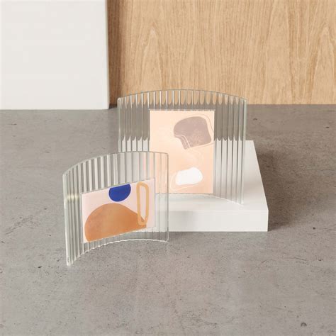 Cadre photo en verre strié ripley (22 x 8 x 19 cm)