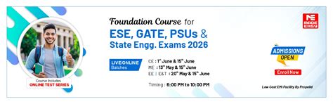 MADE EASY Classroom Courses for GATE, ESE, SSC JE, and PSUs Exams