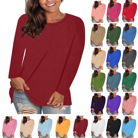 Womens Blouses Plus Size Tops Women's Trendy Fashion Causal Solid Loose ...