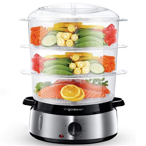 Buy Aigostar3 Tier Food Steamer, Electric Vegetable Steamer with BPA ...